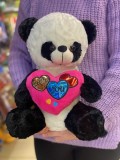 Urs panda din plus cu inima roz 30cm