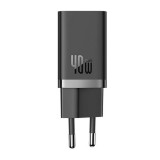 INCARCATOR retea Baseus GaN5 Pro, Quick Charge 40W, 2 x USB Type-C, negru &quot;CCGP180101&quot; (timbru verde 0.18 lei) - 6932172627904