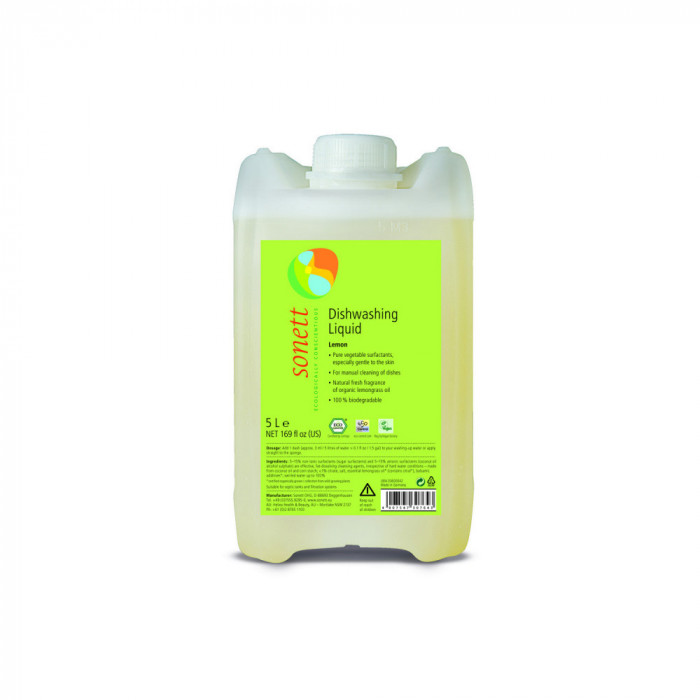 Detergent ecologic pentru spalat vase - lamaie 5l Sonett