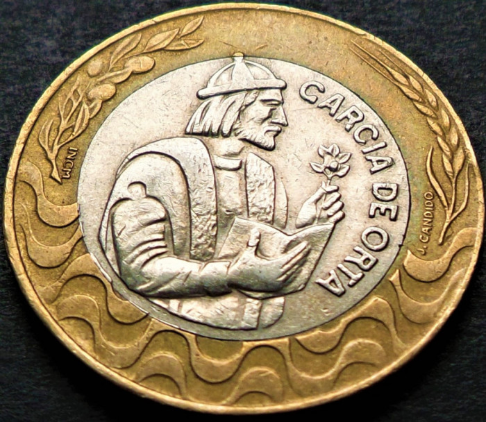 Moneda bimetal 200 ESCUDOS - PORTUGALIA, anul 1991 * cod 3655
