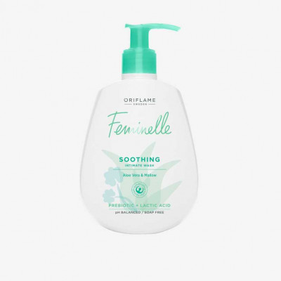 Gel-cremă pentru igiena intimă cu aloe vera şi nalbă Feminelle Extra Comfort Oriflame, 300ml foto