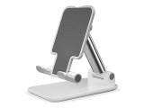 Cumpara ieftin Suport telefon pliabil pentru smartphone si tableta pana la 10 inch (25.4 cm), reglabil, antiderapant, compact, alb