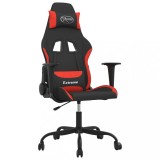 Cumpara ieftin Scaun de gaming cu masaj, negru si rosu, material textil