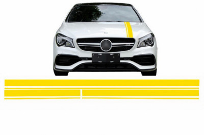 Set Stickere Galben Mat compatibil cu MERCEDES CLA W117 C117 X117 (2013-2016) A Class W176 (2012-2018) STICKERMBHYE foto