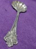 Lingurita Vintage Argintie, Cupa Evantai, Maner Ornat, 12.2cm, Tacamuri Argintiu Antic