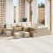 vidaXL Set de canapele pentru grădină cu pernă Bej Rattan poli 3364931
