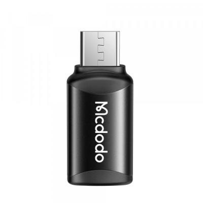 Adaptor Date si Incarcare USB-C - microUSB McDodo OT-7690, Negru foto