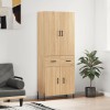 VidaXL Dulap &icirc;nalt, stejar sonoma, 69,5x34x180 cm, lemn compozit
