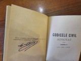 Codicele Civil 1894 &ndash; 3 volume rare &ndash; ex-libris Avocat N.T. Popescu, Secretar General PNȚ Ilfov 1932, Cavaler Ordinul Mihai Viteazu, Prefect Ilfov