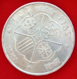 (A755) MONEDA DIN ARGINT SPANIA - 100 PESETAS 1966, STARE FOARTE BUNA, FRANCO, KM#797, Europa