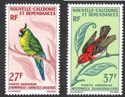 FAUNA / PASARI / NOUA CALEDONIE / POSTA AERIANA --1966 MNH foto