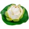Floare Artificială Plutitoare, Model Nufăr, Diametru 10cm, Culoare Albă