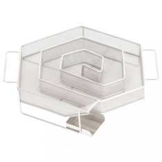Gossi generator de fum rece cu 6 laturi 22,5cm otel inoxidabil rotund
