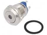 Comutator anti-vandalism SPST-NO 2A/36VDC IP65 verde