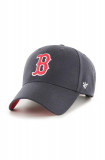 47brand șapcă de baseball din bumbac MLB Boston Red Sox culoarea albastru marin, cu imprimeu, 47 Brand