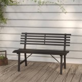 Cumpara ieftin Bancă de grădină, negru, 110 cm, oțel
