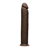 Dildo realist DOC JOHNSON THE D - Dual Density, bază cu ventuză pentru fixare, lungime 30 cm, culoarea maro