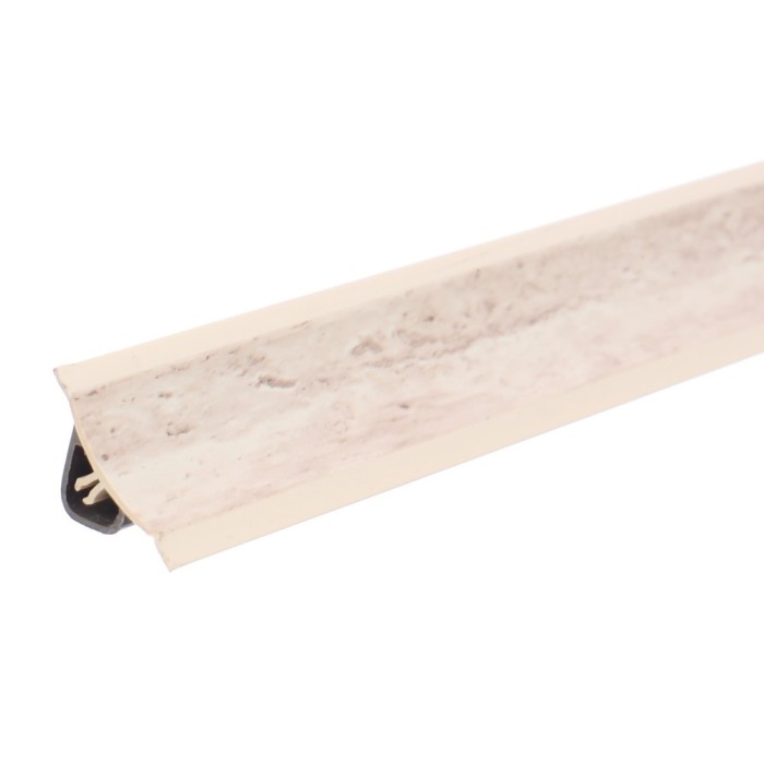 Plinta PVC pentru blat baie sau bucatarie, Korner, Niagara, cu margini flexibile cauciucate, 23 mm, 3 m