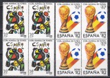 Spania 1982 - Cupa Mondială de fotbal - Spania, Bloc de 4, MNH, Nestampilat
