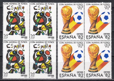 Spania 1982 - Cupa Mondială de fotbal - Spania, Bloc de 4, MNH foto