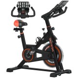 HOMCOM Bicicletă Fitness Volant Reglabil Alb | Aosom Romania