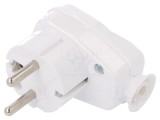 Conector alimentare AC tată 2P PE 250V 16A albă PIN 3