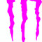 Sticker auto &quot;Monster&#039;&#039;, 17x13 cm, Roz