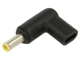 Adaptor USB-C la DC 5,5/3,0 Negru 100W 5A, Akyga