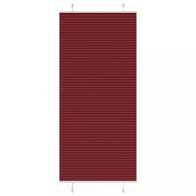 vidaXL Jaluzea plisată Bordeaux Roșu 95x200 cm Lățime țesătură 94,4 cm foto