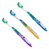 Set Periuțe de Dinți, Multi Action, Multicolor, Adulți, 3 Bucăți, Fibre Moi, Curățare Limbă