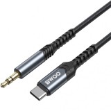 Cablu Audio USB-C - 3.5mm BWOO BO-AUX066, 1.2m, Negru, Universal
