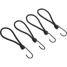 EXTOL PREMIUM set chingi elastice 4 buc, 18 cm ? 6 mm, cu carlig, cauciuc Latex rezistent, pentru fixarea prelatei foto