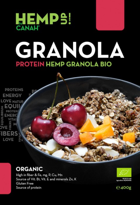 GRANOLA PROTEIN CU CANEPA ECO 400gr CANAH