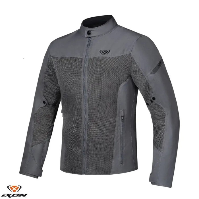 Geaca (jacheta) barbati pentru scuter - motocicleta Racing/Roadster Ixon vara model Fresh MS culoare: gri &ndash; tip croi: Slim Fit XL