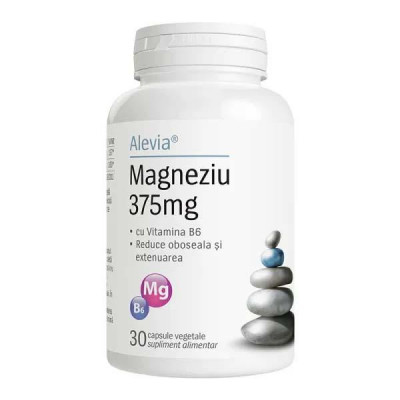 Magneziu 375 miligrame + Vitamina B6 30 capsule Alevia foto
