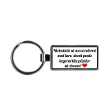 Breloc Auto Personalizat cu Numar Inmatriculare, Poza sau Text - Cadou Original Argintiu 4.2x2.7 cm