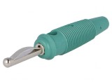 Mufă banană verde 4mm 16A 60VDC 1,5mm2 nichelat, HIRSCHMANN