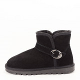 Ghete negre tip ugg din piele naturala Irina 110, 40, Negru