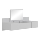 Cumpara ieftin Masuta de toaleta Paltar melaminata in culoarea alba 100x39x33cm
