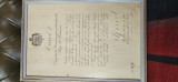 Decret Diploma regala semnata OLOGRAF de Regele Carol I , an 1912 ... inaltare la grad de maior