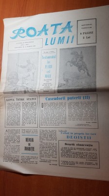 ziarul roata lumii 10-17 martie 1990-anul 1,nr. 2-testamentul lui petru cel mare foto