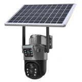 Camera Supraveghere Gri DUBLA 2 Ecrane Diferite cu Panou Solar si WIFI