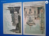 Franta , GRUP DOUA CARTI POSTALE NECIRCULATE , ANII 1920,Castele din Franta , verso reclama la produse medicale POTUBERAGE