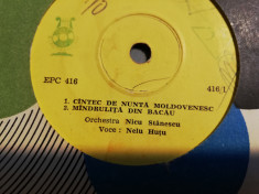 Nelu Hutu - Raritate (EPC416/Electrecord) - Vinil/format mic - 33 rpm/VG foto