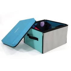 CUTIE PENTRU DEPOZITARE SI COVOR DE JOACA INTERACTIVA- TEMA SPATIU COSMIC foto