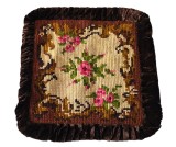 FATA DE PERNA VINTAGE DECORATIVĂ, CATIFEA SI MODEL CENTRAL TIP GOBLEN