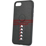 Husa TPU Leather Arrow Neagra Samsung Galaxy J4 Plus - Protectie Premium, Anti-soc
