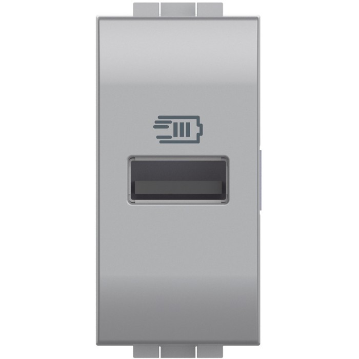 Priza USB 1M Tip A 5V Living Light Bticino aluminiu NT4191A