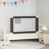 vidaXL Balustrada Pat Copii Gri Inchis 120x25cm Textil Protectie Anti-Cadere Reglabila Siguranta Copil 18 Luni-5 Ani