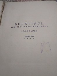 C. Buletinul Societati Regale Romane de Geografie 1935